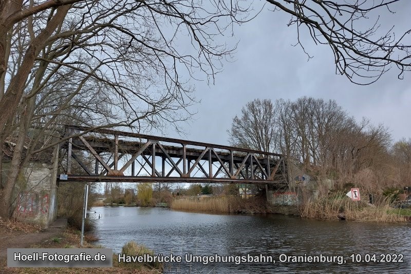 Havelbrücke Umgehungsbahn am 10.04.2022 in Oranienburg - Foto: Olaf Hoell
