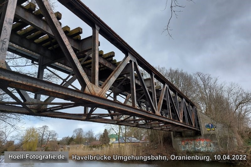 Havelbrücke Umgehungsbahn am 10.04.2022 in Oranienburg - Foto: Olaf Hoell
